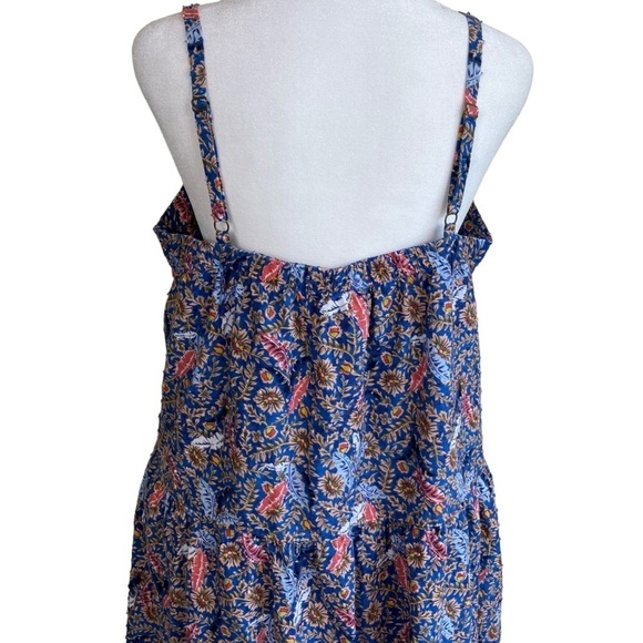 Knox Rose Pleated Midi Sundress in Blue and Orange - Picture 8 of 16